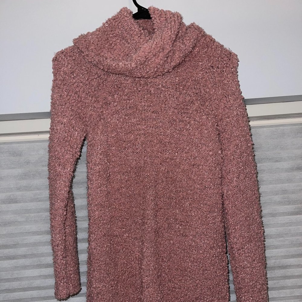 Dark Pink Turtle Neck Sweater